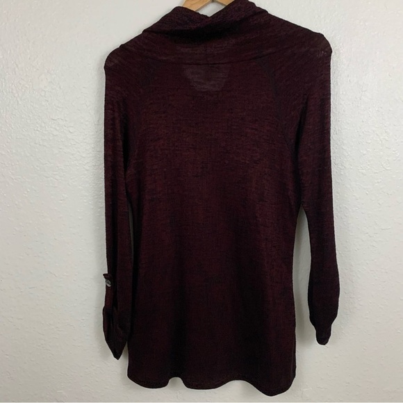 Vanity Y2K Cowl Neck Colorblock Sweater With Lace Front Panel Size M - Picture 5 of 6